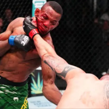 Santiago Ponzinibbio Bloodies Carlston Harris En Route to Late TKO – UFC Vegas 101 Highlights