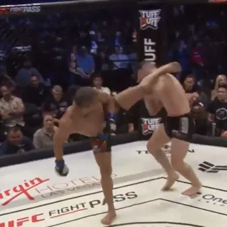 Former TUF Winner Delivers Insane Spinning Wheel Kick KO